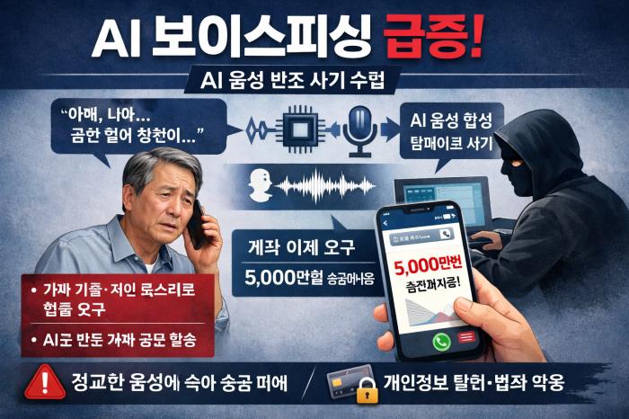 “아빠, 나야” 진짜처럼 속삭인 AI 목소리…현실로 번진 맞춤형 피싱의 공포 기사 이미지