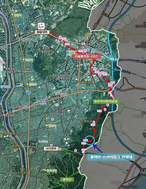 서울시, 서울둘레길 용마산 스카이워크 전망대에서 단풍을 즐겨보세요 기사 이미지