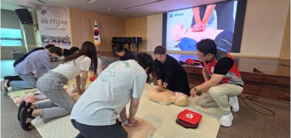 인천적십자, 인천시와 맞손 잡은 안전한 인천을 위한‘심폐소생술, 응급처치교육·홍보사업’ 성료 기사 이미지