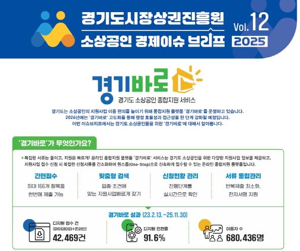 경상원, 경기도 소상공인 종합지원 서비스 ‘경기바로’… 26년 AI 맞춤 서비스 도입 기사 이미지