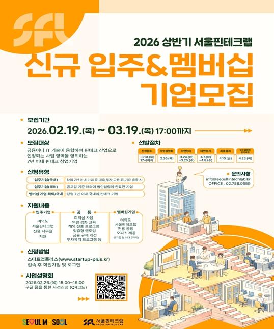 서울핀테크랩, 투자·글로벌 진출까지 지원…핀테크 스타트업 신규 발굴