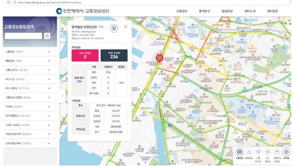 인천시, ‘실시간 주차정보 서비스’ 민영주차장까지 확대