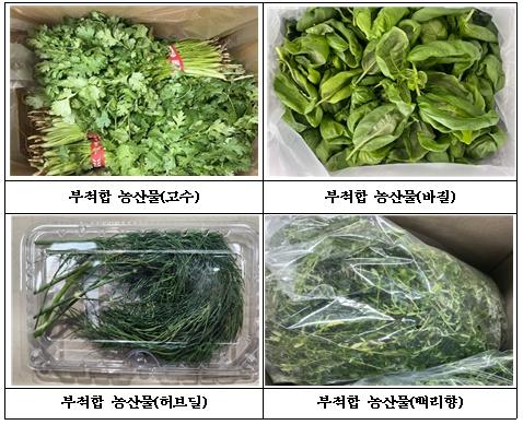 인천시, 향신농산물 잔류농약 검사…부적합 5건 유통 차단